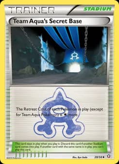 Team Aqua's Secret Base card in English