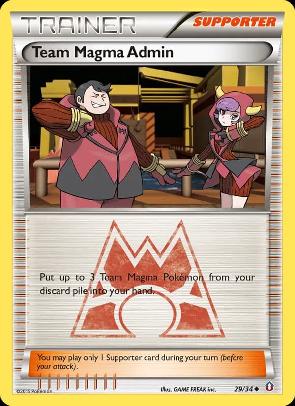 Team Magma Admin card in English