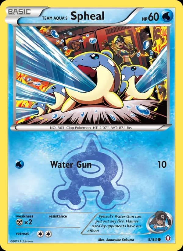 Team Aqua's Spheal card in English