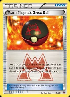 Team Magma's Great Ball card in English