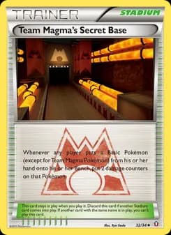 Team Magma's Secret Base card in English