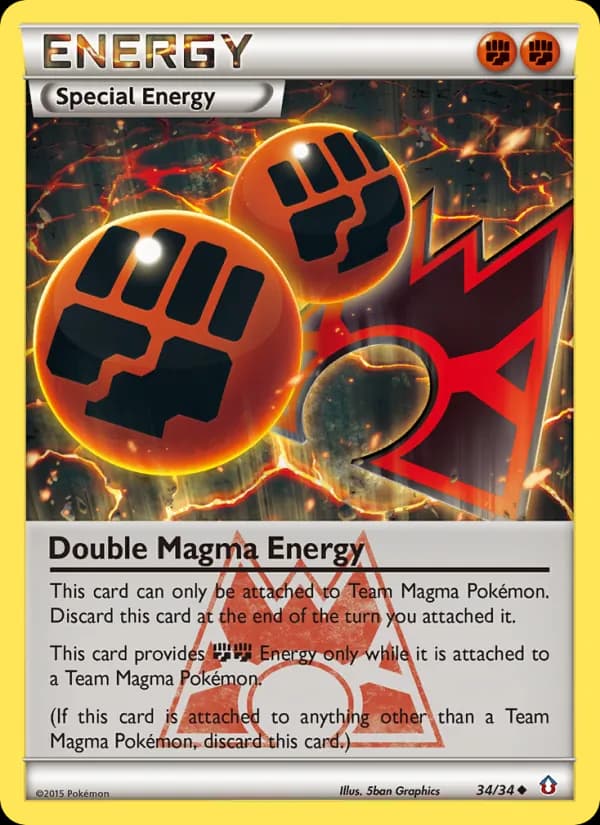 Double Magma Energy card in English