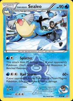 Team Aqua's Sealeo card in English