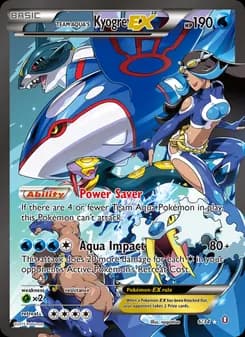 Team Aqua's Kyogre EX card in English
