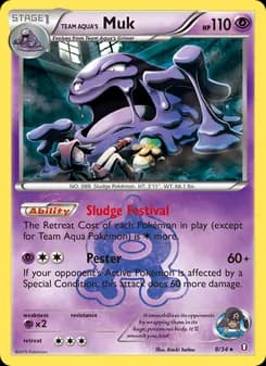 Team Aqua's Muk card in English