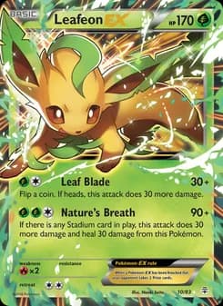 Leafeon EX card in English
