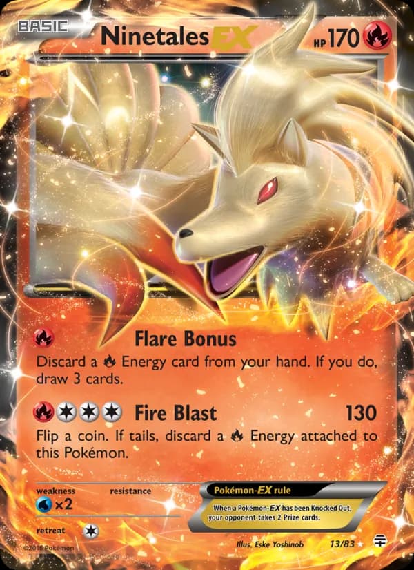 Ninetales EX card in English