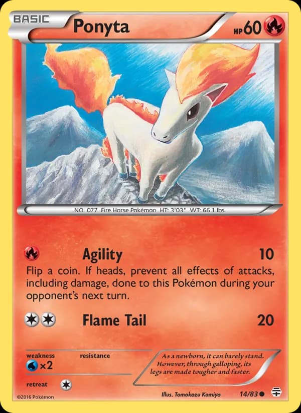 Ponyta card in English