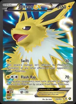 Jolteon EX card in English
