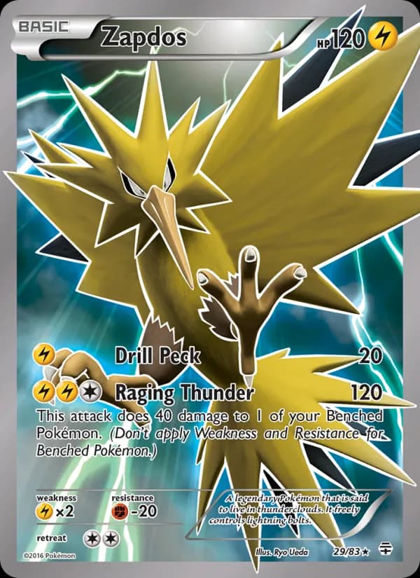 Zapdos card in English