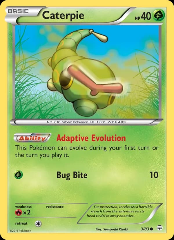 Caterpie card in English