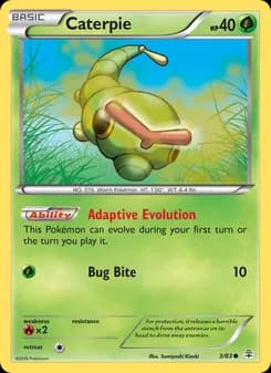 Caterpie card in English