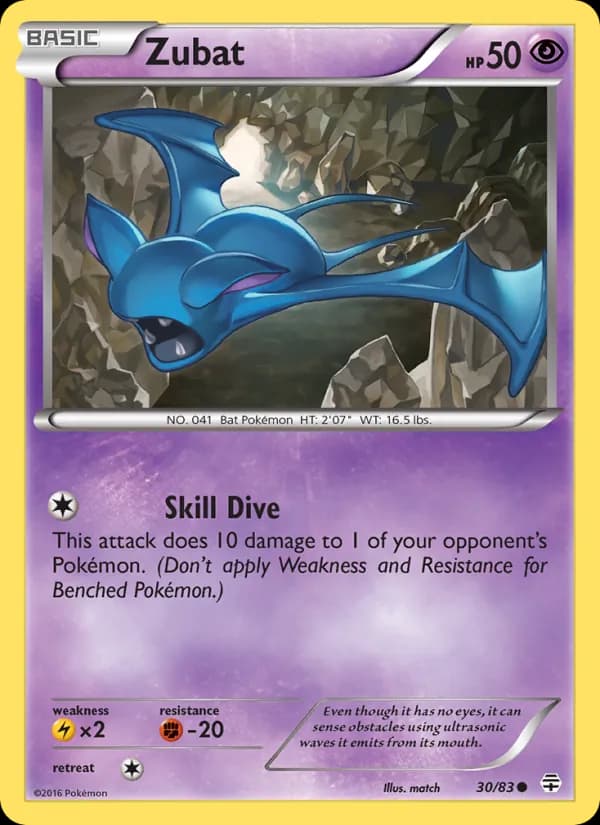Zubat card in English
