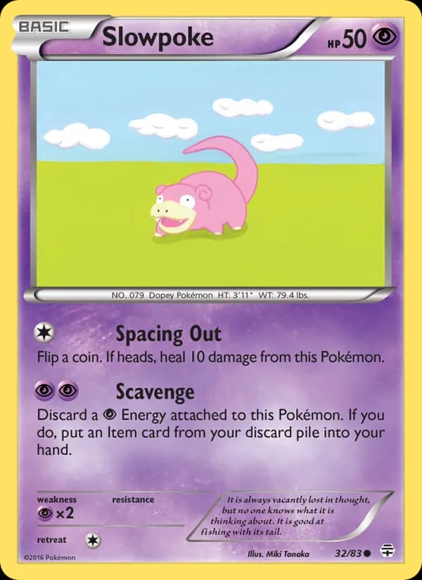 Slowpoke card in English