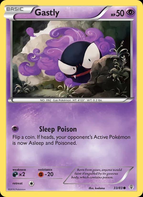 Gastly card in English