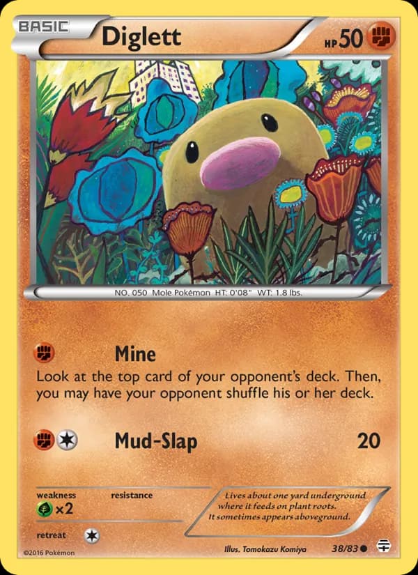 Diglett card in English