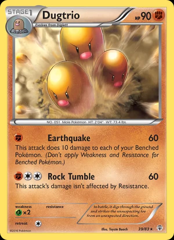 Dugtrio card in English