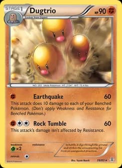 Dugtrio card in English