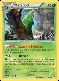 Metapod card in English