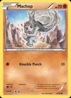 Machop card in English