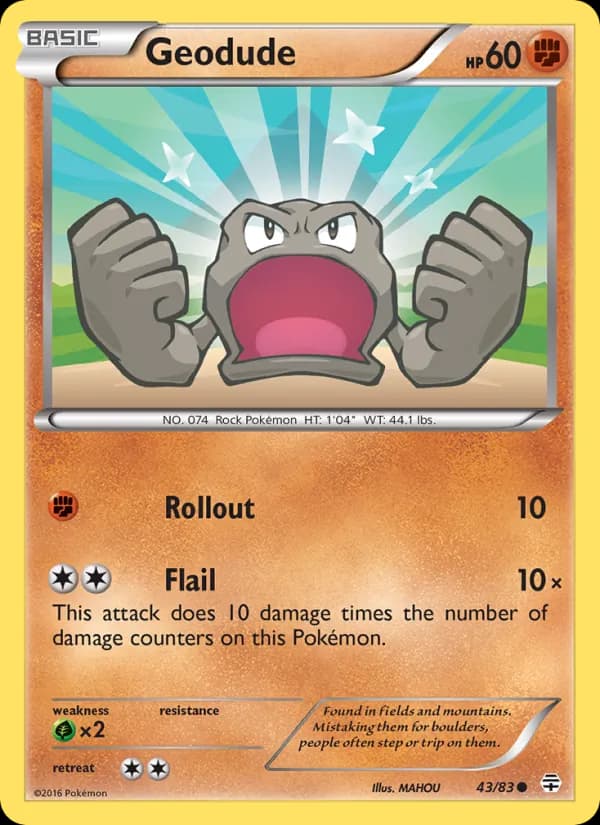 Geodude card in English