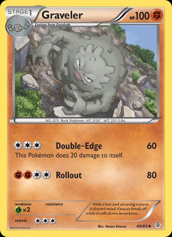 Graveler card in English