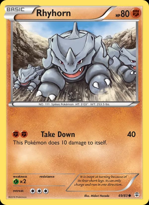 Rhyhorn card in English