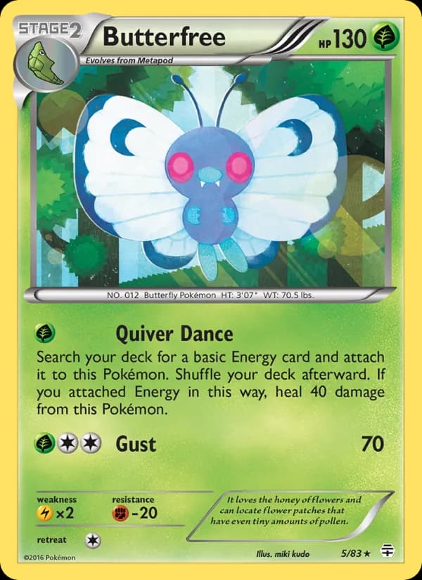 Butterfree card in English