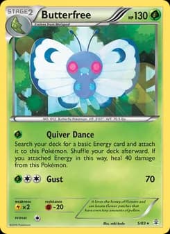 Butterfree card in English