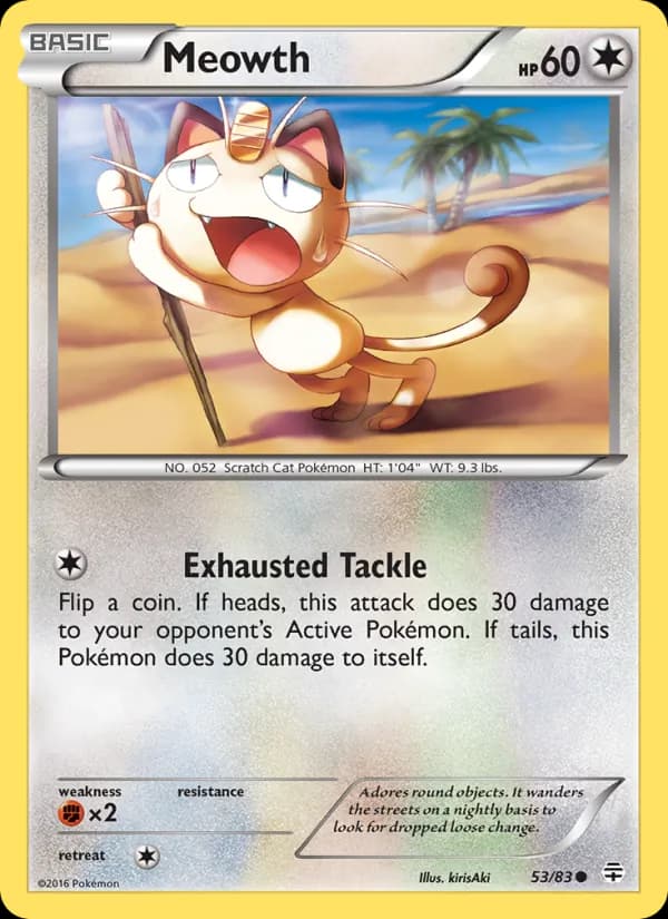 Meowth card in English