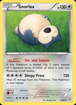 Snorlax card in English