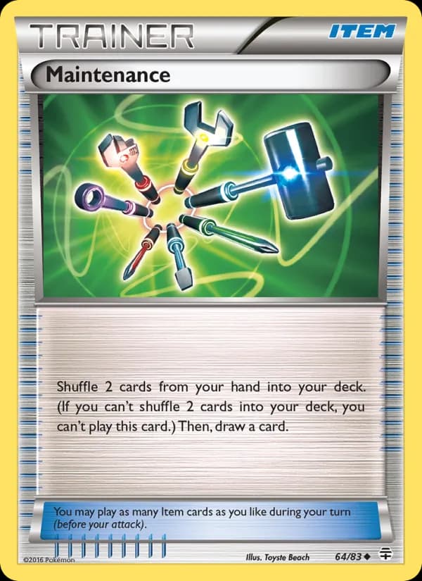 Maintenance card in English