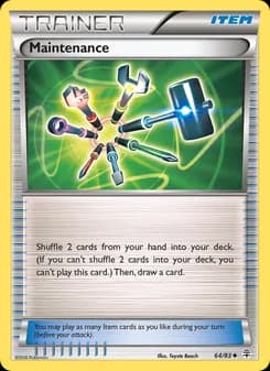 Maintenance card in English