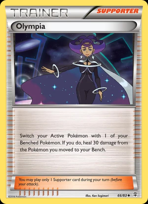 Olympia card in English