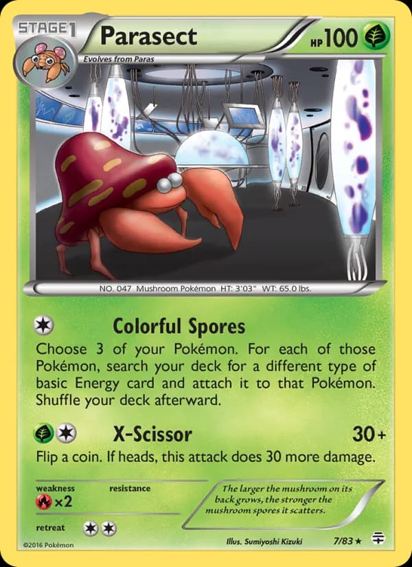 Parasect card in English