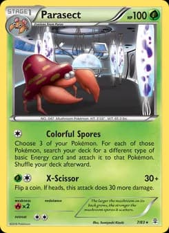 Parasect card in English