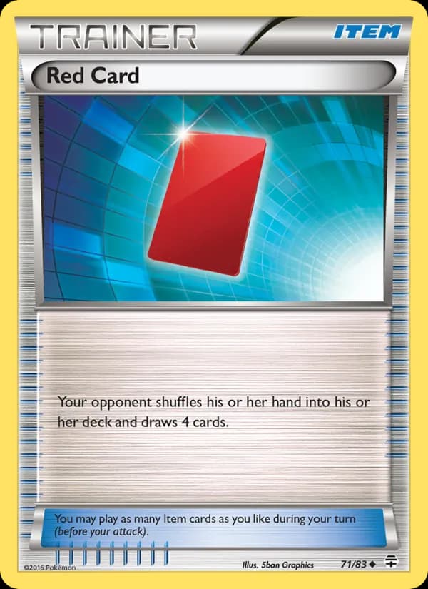 Red Card card in English