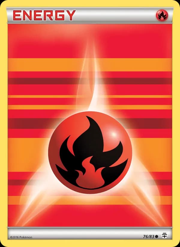 Fire Energy card in English