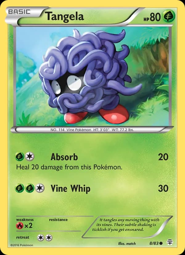 Tangela card in English