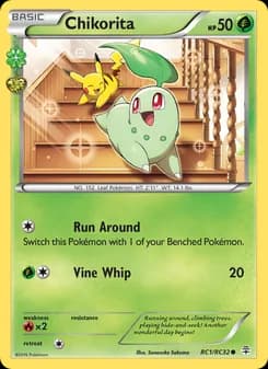 Chikorita card in English