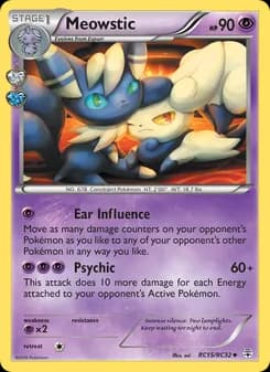 Meowstic card in English
