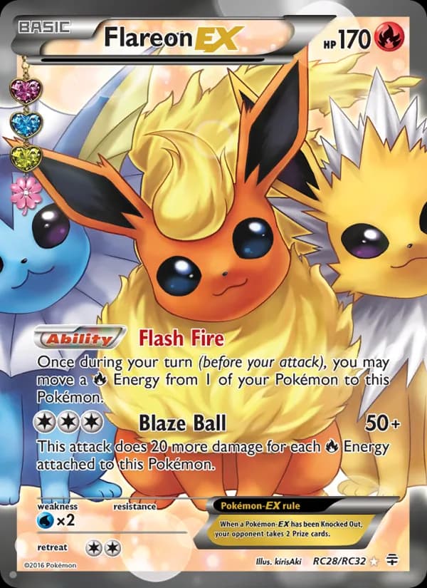 Flareon EX card in English