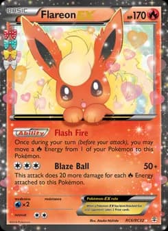 Flareon EX card in English