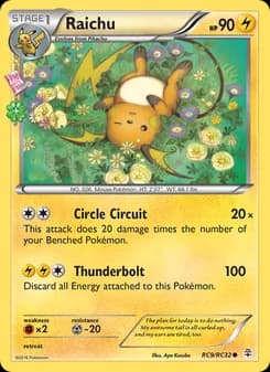 Raichu card in English