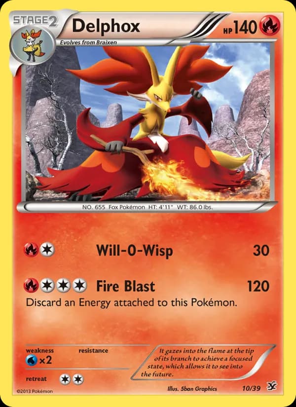 Delphox card in English