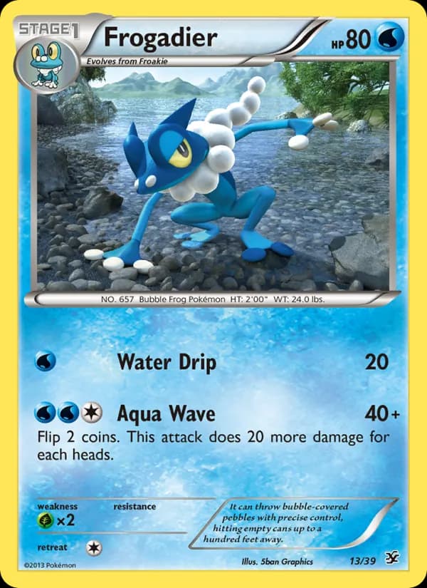 Frogadier card in English