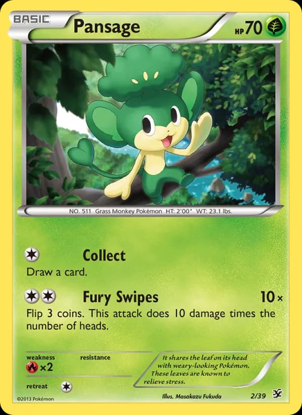 Pansage card in English