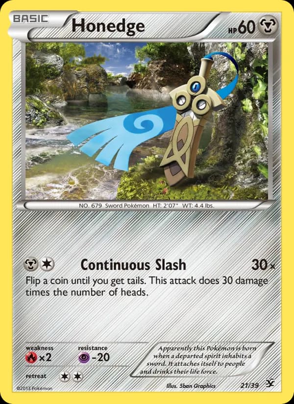 Honedge card in English
