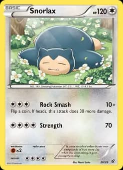 Snorlax card in English