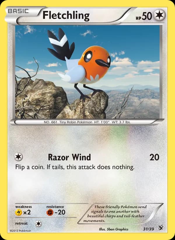 Fletchling card in English